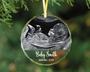 Custom Baby Ultrasound Glass Ornament Pregnancy Announcement Gift