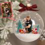 Custom Father Photo Ball Ornament, Christmas 3D Ornament Dad Gift