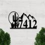 Address Sign, Metal Address Sign, House Numbers Metal, Metal Numbers, House Address Numbers, Address Sign, Cactus Sign, Western Address Sign
