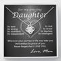 Be Strong Daughter Love Knot Necklace