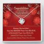 Congratulation On Your 9Th Grade Graduation Love Knot Necklace Middle School Graduation Gift Ideas