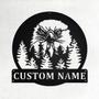 Custom Bald Eagle Forest Metal Wall Art, Personalized Bald Eagle Name Sign Decoration For Room, Bald Eagle Home Decor, Custom Bald Eagle