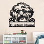 Custom Lhasa Apso Dog Metal Wall Art, Personalized Lhasa Apso Name Sign Decoration For Room, Lhasa Apso Home Decor, Custom Dog, Lhasa Apso