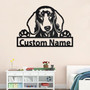 Custom Peeking Dachshund Dog Metal Wall Art, Personalized Peeking Dachshund Name Sign Decoration For Room, Peeking Dachshund Home Decor Custom Peeking Dachshund Dog Metal Wall Art, Personalized Peeking Dachshund Name Sign Decoration For Room, Peeking Dachshund Home Decor