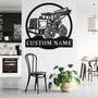 Custom Wheel Loader Bulldozer Metal Wall Art, Personalized Truck Driver Name Sign Decoration For Room, Wheel Loader Bulldozer Home Decor