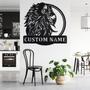 Custom Zentangle Eagle Metal Wall Art, Personalized Eagle Name Sign Decoration For Room, Eagle Metal Home Decor, Custom Zentangle Eagle