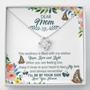 Dear Mom, I'll Be By Your Side Love Knot Necklace, To My Mom Gift Birthday, Christmas Mother's Day Gift For Mom, Mommy Necklace Gift