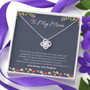 Elegant "To My Mom - Infinite Love" Love Knot Necklace