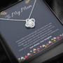 Elegant "To My Mom - Infinite Love" Love Knot Necklace