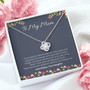 Elegant "To My Mom - Infinite Love" Love Knot Necklace