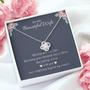Elegant "To My Wife - Meeting You Was Fate" Love Knot Necklace