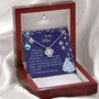 Gift For Mom, Love Knot Necklace - Christmas Blue