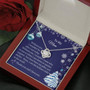 Gift For Mom, Love Knot Necklace - Christmas Blue