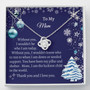 Gift For Mom, Love Knot Necklace - Christmas Blue