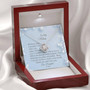 Gift For Mom, Love Knot Necklace - Snowflake-Light Blue