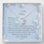 Gift For Mom, Love Knot Necklace - Snowflake-Light Blue