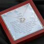 Gift For Mom, Love Knot Necklace - Snowflake-Light Blue