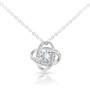 Gift For Mom, Love Knot Necklace - Snowflake-Light Blue