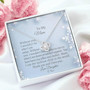 Gift For Mom, Love Knot Necklace - Snowflake-Light Blue
