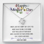 Happy Mothers Day From Your Bump Gift To Expecting Mom, Mother's Day Gift, Mothers Day Love Knot Necklace For Pregnant Expecting Moms Gift