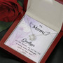 Love Knot Necklace For Mom Mom Godbyes Are Not Forever,Are Not The End, It Simply Means I'll Miss You Until We Meet Again Message Card With Mahogany Style Luxury Box