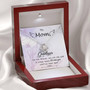 Love Knot Necklace For Mom Mom Godbyes Are Not Forever,Are Not The End, It Simply Means I'll Miss You Until We Meet Again Message Card With Mahogany Style Luxury Box