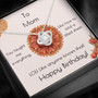 Mom Necklace, Mom Birthday Gift Fitted Sheet Love Knot Necklace