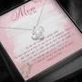 Mom To Be Love Knot Necklace Message Card