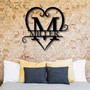 Mothers day gift, Custom Heart name sign! Custom Metal Sign, family name sign,custom metal hanging,name sign,daughter , Monogram for Mom