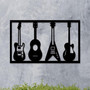 Music Decor, Guitar Sign, Music Room Decor, Musical Note Sign, Record Decor, Guitar Art, Metal Sign, Metal Wall Art, Musician Sign, Guitar