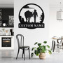 Personalized Cowgirl Walking With Horse Metal Sign | Country Girl Metal Wall Art | Cowgirl Metal Sign | Gift For Cowgirl | Horse Lover Gift
