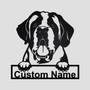 Personalized St Bernard Dog Metal Sign | St Bernard Dog Metal Wall Art | Dog Metal Sign | St Bernard Dog Gift | Dog Lover | St Bernard Dog