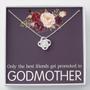 Promoted To Godmother Necklace Gift, Godmother Gift, Godmother Love Knot Necklace, Godmother Proposal, Fairy Godmother, Be My Godmother
