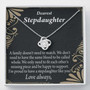 Stepdaughter Necklace, To My Stepdaughter Necklace Gift, Family Reminder Message Card Necklace