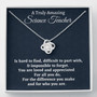 Teacher Necklace, Science Teacher Gift, Appreciation Gift For A Science Teacher, Necklace Gift For Women