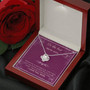 The Best Mom Ever White Gold Love Knot Necklace