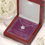 The Best Mom Ever White Gold Love Knot Necklace