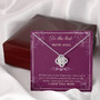 The Best Mom Ever White Gold Love Knot Necklace