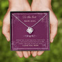 The Best Mom Ever White Gold Love Knot Necklace
