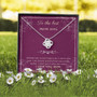 The Best Mom Ever White Gold Love Knot Necklace