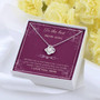 The Best Mom Ever White Gold Love Knot Necklace