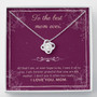 The Best Mom Ever White Gold Love Knot Necklace