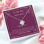 The Best Mom Ever White Gold Love Knot Necklace