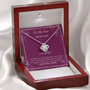 The Best Mom Ever White Gold Love Knot Necklace