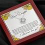 To My Bonus Daughter Family Isn't Always Blood Love Knot Necklace