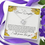 To My Bonus Daughter Family Isn't Always Blood Love Knot Necklace