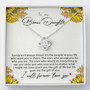 To My Bonus Daughter Family Isn't Always Blood Love Knot Necklace
