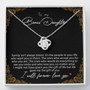 To My Bonus Daughter Family Isn't Always Blood Love Knot Necklace