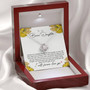 To My Bonus Daughter Family Isn't Always Blood Love Knot Necklace