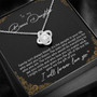 To My Bonus Daughter Family Isn't Always Blood Love Knot Necklace
